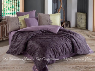 Сатиновое постельное белье Hobby Exclusive Sateen Lotus фиолетовое 200x220 (8698499168077)