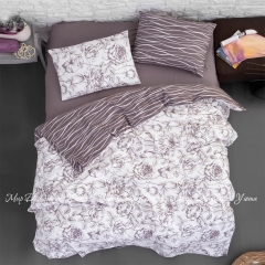 Фланелевое постельное белье First Choice Rozen lilac евро