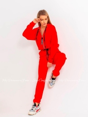 Женский трикотажный костюм с джогеррами Lingerie 170634 красный
