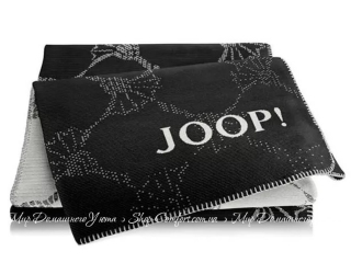 Хлопковый плед JOOP! Cornflower Schwarz 150х200 (804518)