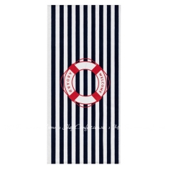 Хлопковое пляжное полотенце Maisonette Aboard 75х150 велюр/махра (8699965141228)