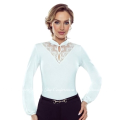 Женская кремовая блузка с длинным рукавом Eldar Kordelia