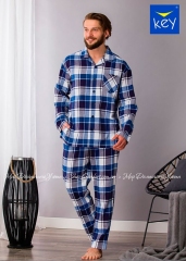 Мужская фланелевая пижама Key MNS 498 B21