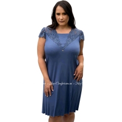 Женская сорочка с коротким рукавом из вискозы Shato 2340 navy blue