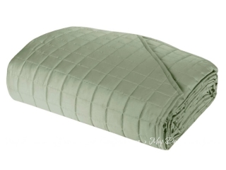 Стеганое хлопковое покрывало Fazzini Trecento 270х270 Verde-03 зеленое