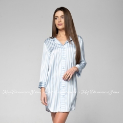 Женская атласная ночная сорочка Shato 2219 light blue