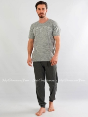 Пижама мужская футболка со штанами Gazzaz 1040143128 серая
