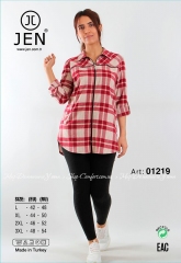 Женский костюм фланелевая рубашка с леггинсами Jen 01219