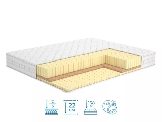 Ортопедический беспружинный матрас с латексом Matroluxe Caochu dual 140х190