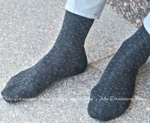 Мужские хлопковые носки Shato 012 Dots графит