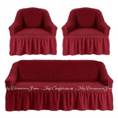 Набор чехлов на диван и кресла Love You пурпурный (37) 3 пр. (m015160)