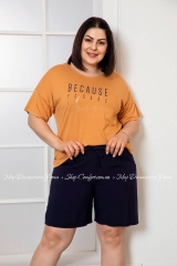 Женский костюм шорты с футболкой Cocoon J6-6804