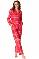 Женская теплая фланелевая пижама Key LNS 433 B22