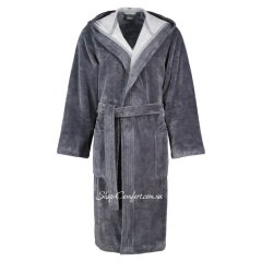 Мужской халат с капюшоном Cawoe Uni 801 anthracite - 71