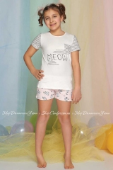 Комплект для девочки футболка и шорты Sevim 7999