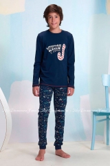 Хлопковая пижама для мальчика подростка Sevim 8096