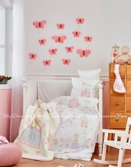 Детский плед в кроватку Karaca Home Princes 2018-1 100х120 розовый
