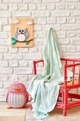 Детское покрывало пике Karaca Home Baby Star Yesil 80х120 зеленый