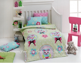 Детское постельное белье для младенцев Eponj Home Baykus Yesil зелёный