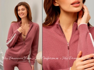 Женский кашемировый джемпер на молнии Marc & Andre W21-00CH114 розовый