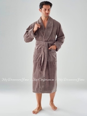 Теплый мужской халат Nusa Ns 1400 taupe