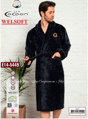 Теплый мужской халат Cocoon E14-5449 черный