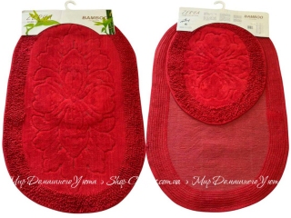 Набор хлопковых ковриков Velora Home Zerya Red 60х100+50х60