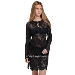 Кружевная пляжная туника Shato ST 316 black