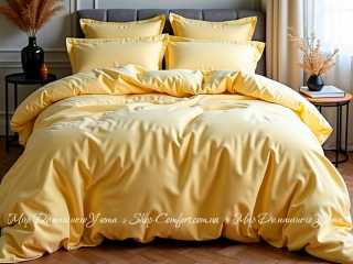 Односпальное фланелевое постельное белье Almira Mix Премиум Желтый 145х210