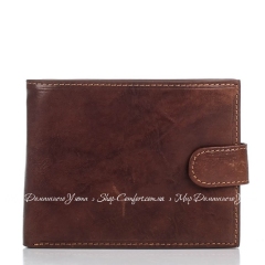 Кошелек Genuine Leather 006_brown Кожаный Коричневый