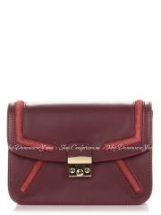 Клатч Genuine Leather 1603-bordo кожаный Бордовый