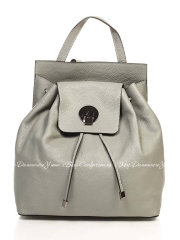 Рюкзак Genuine Leather 6202_gray Кожаный Серый