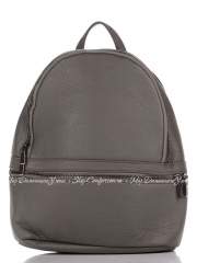 Рюкзак Genuine Leather 8482-gray кожаный Серый
