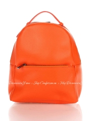 Рюкзак Genuine Leather 8988-orange кожаный Оранжевый