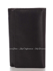Кошелек Genuine Leather p181_black Кожаный Черный