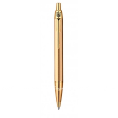 Шариковая ручка Parker IM Brushed Metal Gold GT BP Трезубец (20 332G_TR)