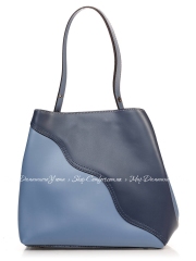 Деловая Сумка Italian Bags 6501_light_blue Кожаная Синий