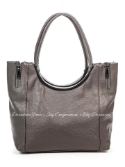 Сумка На Каждый День Italian Bags 6707_gray Кожаная Серый