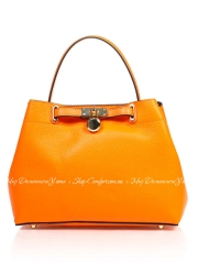 Деловая Сумка Italian Bags 8966_orange Кожаная Оранжевый