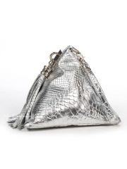 Клатч Italian Bags STK_SM_8387_silver Кожаный Серебро