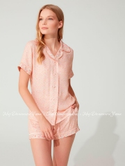 Пижама женская с шортами и рубашкой на пуговицах Feyza 20Y-FY-3757
