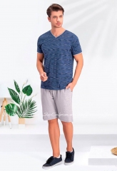Комплект мужской из футболки и шорт RolyPoly Arnetta AR171-S синий