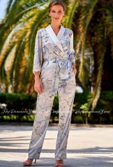 Домашний шелковый костюм с брюками Mia-Amore Новелла 3606
