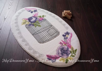 Коврик для ванной комнаты Confetti Flower Cage purple 80x140