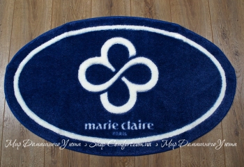 Коврик для ванной овальный Marie Claire Sally 66х107 темно-синий