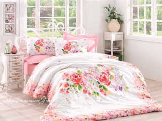 Комплект постельного белья Helia Pudra Cotton box ранфорс евро