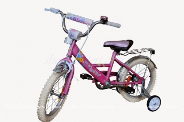 Велосипед Марс 16 ручной тормоз и эксцентрик (розовый)