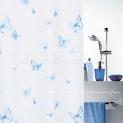 Шторка для ванной Spirella Butterfly голубая