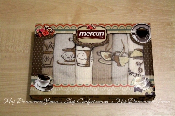 Кухонные полотенца в наборе Mariposa Кофе 6 45x65 6 шт (m015381)