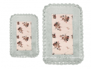 Набор ковриков для ванной комнаты Irya Essa mavi 70х110+40х60
